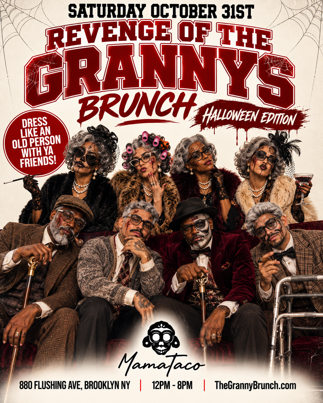 Revenge of the Grannys Brunch Halloween Edition event flyer
